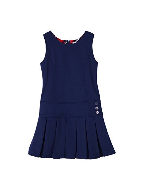 Bienzoe Girl's Pleated Hem School Uniform Jumper