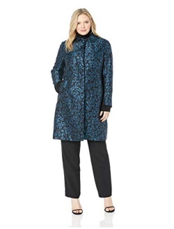 Women's Size Plus Button Front Topper Coat