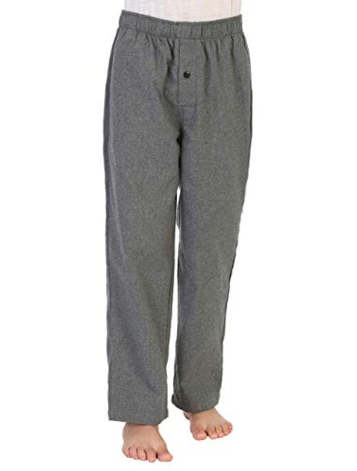 Gioberti Boys Yarn Dye Brushed Flannel Lounge & Pajama Pants with Elastic Waist