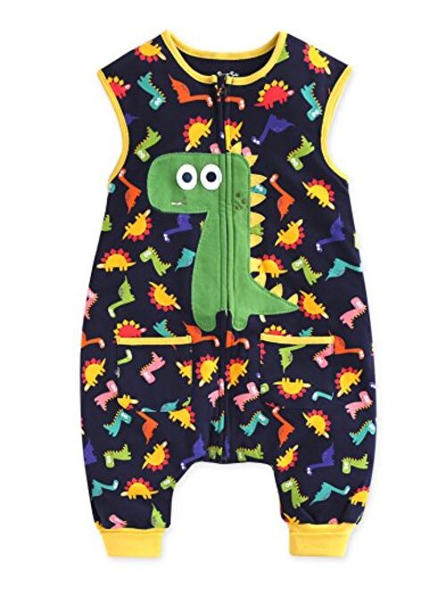 VAENAIT BABY 1-7Y Toddler Kids 100% Cotton Cotton Boys Wearable Star Animals Dino Blanket Sleeper