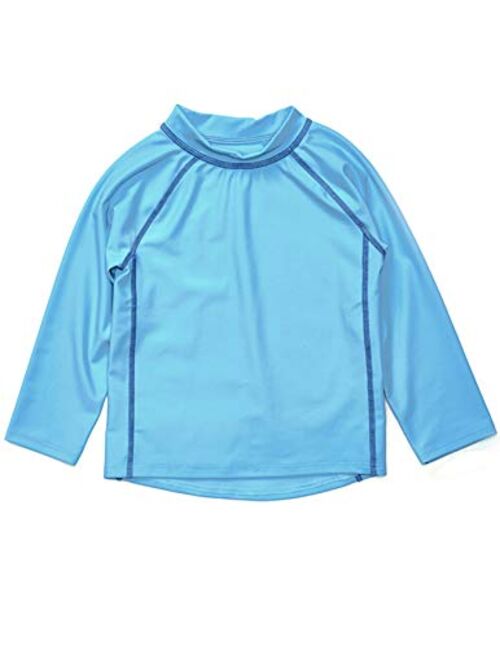 Leveret Long Sleeve Baby Boys Girls Rash Guard Sun Protected UPF + 50 Kids & Toddler Swim Shirt (12 Months-5 Toddler)