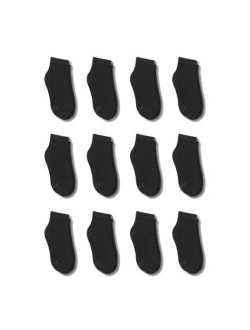 Boys Socks, 12 Pack Ankle Cushion Socks Sizes S - L