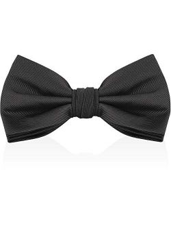 Luther Pike Seattle Bow Ties For Men - Mens Woven Pre Tied Bowties For Men Bowtie Tuxedo Solid Color Formal Bow Tie