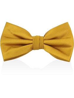 Luther Pike Seattle Bow Ties For Men - Mens Woven Pre Tied Bowties For Men Bowtie Tuxedo Solid Color Formal Bow Tie