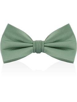 Luther Pike Seattle Bow Ties For Men - Mens Woven Pre Tied Bowties For Men Bowtie Tuxedo Solid Color Formal Bow Tie