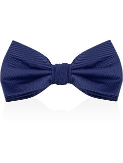 Luther Pike Seattle Bow Ties For Men - Mens Woven Pre Tied Bowties For Men Bowtie Tuxedo Solid Color Formal Bow Tie