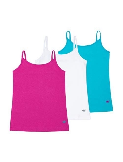 Lucky & Me | Emma Girls Camisoles | Longer Length w/Adjustable Straps | Tagless | Wear on Its Own Or Layering Top | 3-Pack