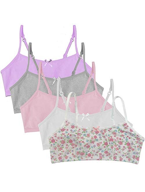 Popular Girl's Cotton Cami Crop Bra with Adjustable Straps 