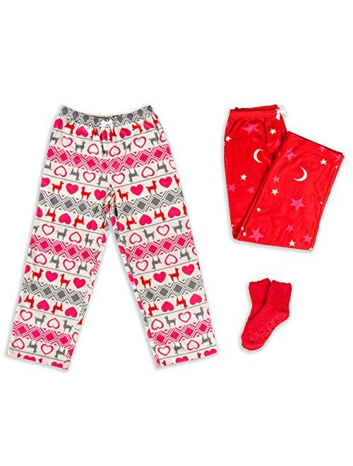 Women's Cuddl Duds® Microfleece Pajama Top, Pajama Pants & Socks Set