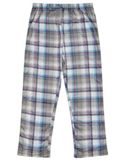 North 15 Girl's Super Cozy Mink Fleece Plaid Pajama Bottom (7-14)