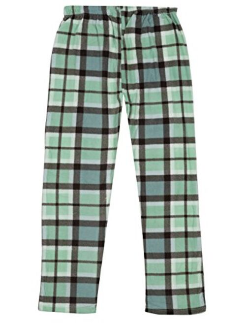 North 15 Girl's Super Cozy Mink Fleece Plaid Pajama Bottom (7-14)