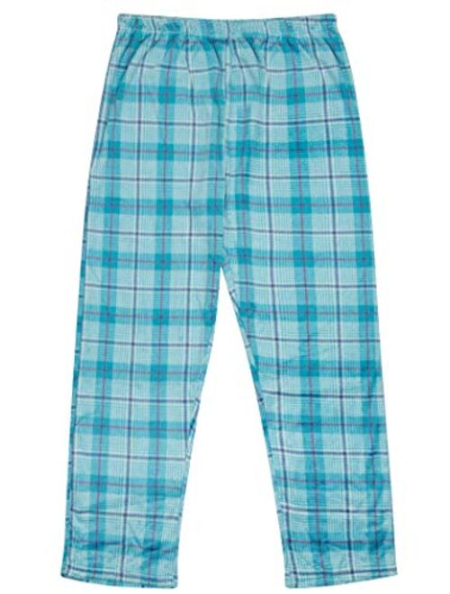 North 15 Girl's Super Cozy Mink Fleece Plaid Pajama Bottom (7-14)