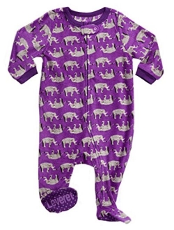 Fleece Baby Girls Footed Pajamas Sleeper Kids & Toddler Pajamas (3 Months-5 Toddler)