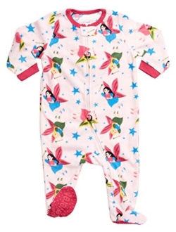 Fleece Baby Girls Footed Pajamas Sleeper Kids & Toddler Pajamas (3 Months-5 Toddler)