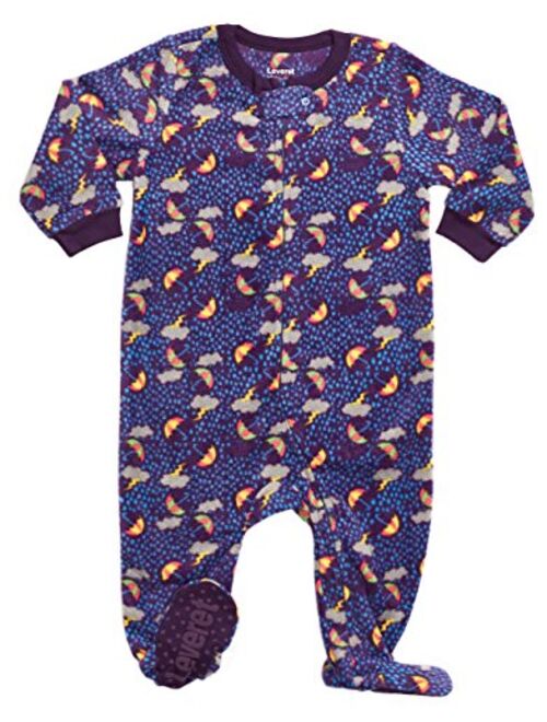 Leveret Fleece Baby Girls Footed Pajamas Sleeper Kids & Toddler Pajamas (3 Months-5 Toddler)