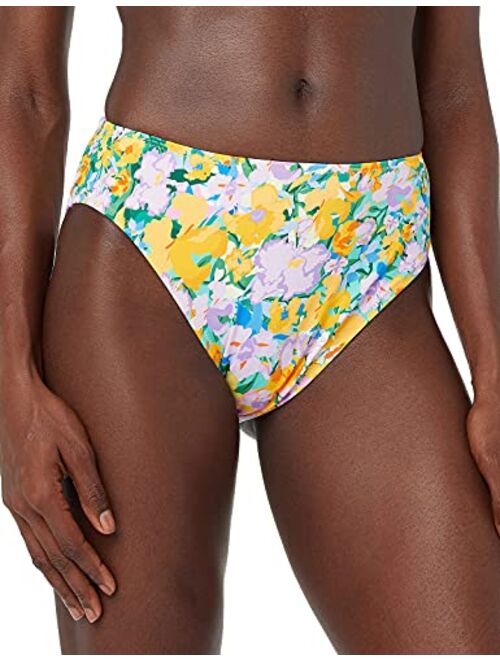 RELLECIGA Women's High Cut High Waisted Bikini Bottom