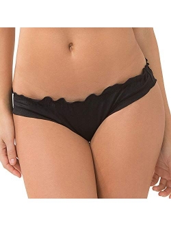 Women's Swim Secret Ruffled and Ruched Back Bikini Bottom