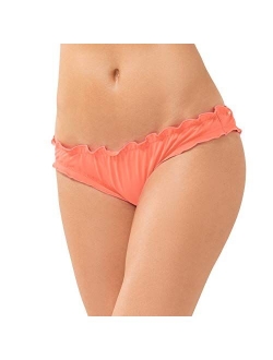 Women's Swim Secret Ruffled and Ruched Back Bikini Bottom