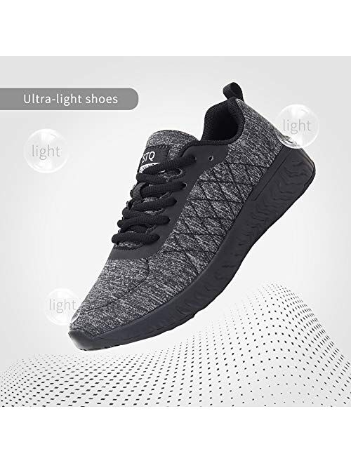 STQ Walking Shoes for Women Lace Up Lightweight Tennis Shoes