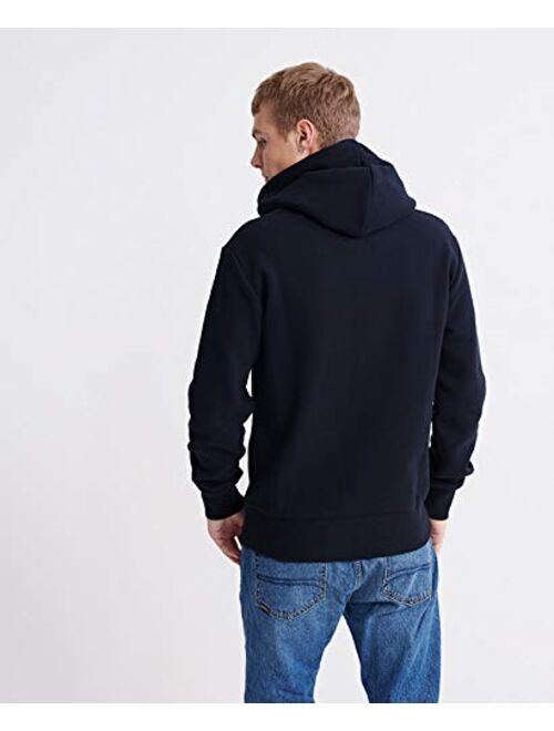 Superdry Men's Sweat Shirt Shop Duo Pullover Hoodie, Blue