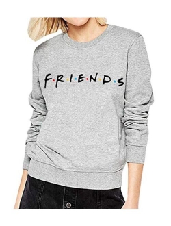 Qrupoad Women Cute Sweatshirt Teen Girls Hoodie Oversized Crewneck Fleece Pullover Tops with Pockets