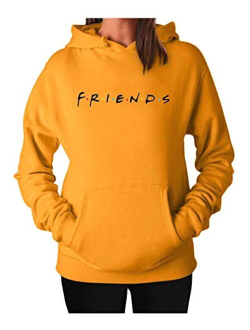 Qrupoad Women Cute Sweatshirt Teen Girls Hoodie Oversized Crewneck Fleece Pullover Tops with Pockets