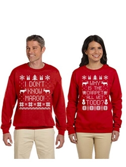 SignatureTshirts Todd and Margo Couples Couples Sweatshirts Ugly Sweater Why is The Carpet All Wet Shirt