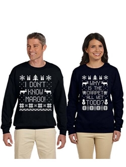 SignatureTshirts Todd and Margo Couples Couples Sweatshirts Ugly Sweater Why is The Carpet All Wet Shirt