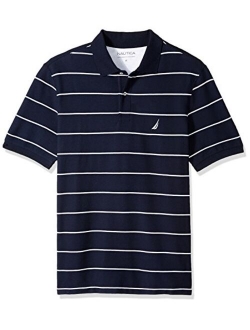 Men's Big and Tall Classic Short Sleeve Striped Polo Shirt