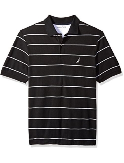 Men's Big and Tall Classic Short Sleeve Striped Polo Shirt