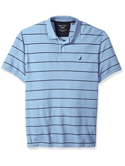 Men's Big and Tall Classic Short Sleeve Striped Polo Shirt