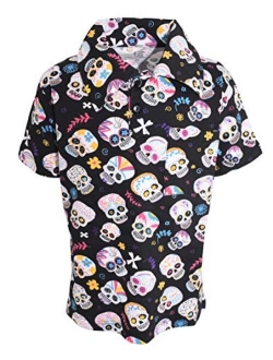 Unique Baby Boys Everyday Fun Seasonal Print Polo Shirts Short Sleeve Collared T