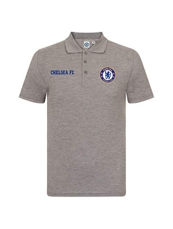 Chelsea Football Club Official Soccer Gift Mens Crest Polo Shirt