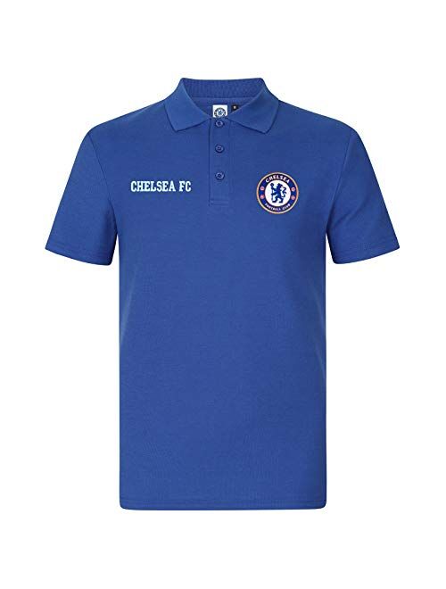 Chelsea Football Club Official Soccer Gift Mens Crest Polo Shirt