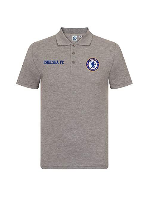 Chelsea Football Club Official Soccer Gift Mens Crest Polo Shirt