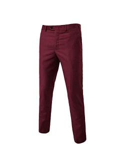 Men's Business Suit Pants Slim Fit Flex Flat Front Pant