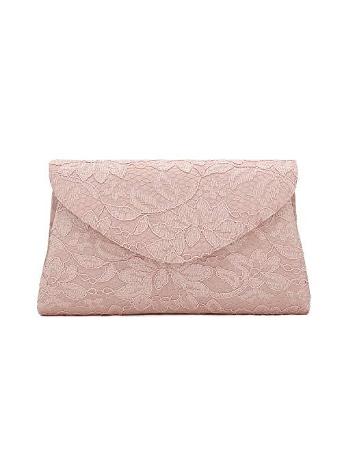 Charming Tailor Classic Lace Clutch Purse Formal Handbag Evening Bag for Prom/Wedding