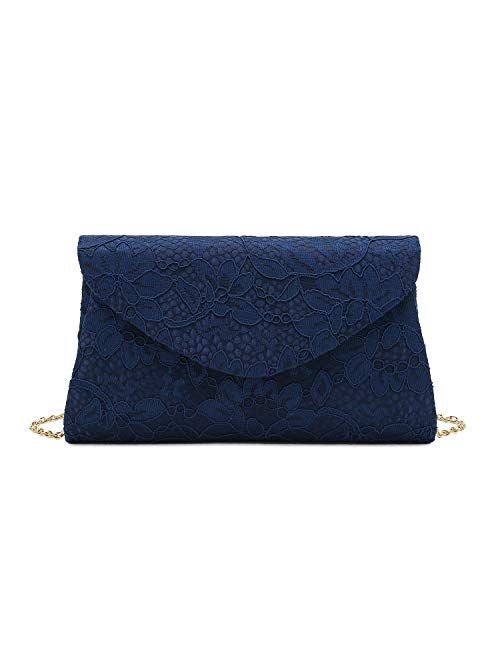 Charming Tailor Classic Lace Clutch Purse Formal Handbag Evening Bag for Prom/Wedding