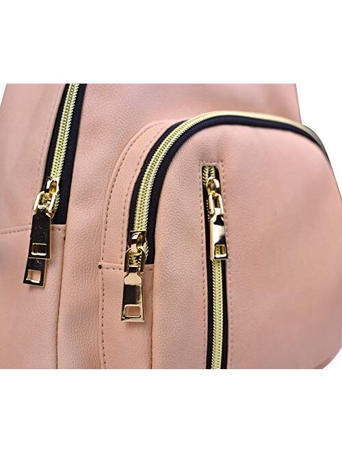 YANAIER Women Mini Backpack Purse PU Leather Anti-theft Backpack Ladies Girls Fashion Casual Travel Daypack Rucksack