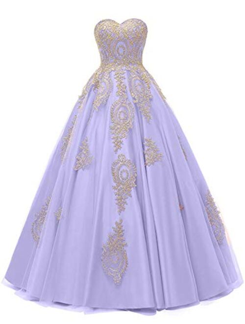 LMBRIDAL Women's d Quinceanera Dress Sweetheart Prom Ball Gown Long Long Evd21