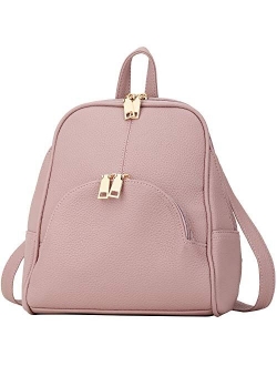 KKXIU Casual Mini Backpack Small Daypacks Purse Synthetic Leather for Girls and Women