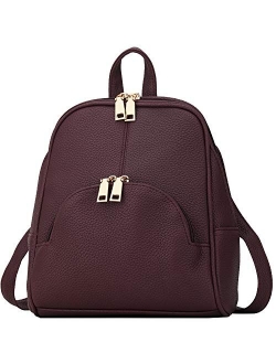 KKXIU Casual Mini Backpack Small Daypacks Purse Synthetic Leather for Girls and Women