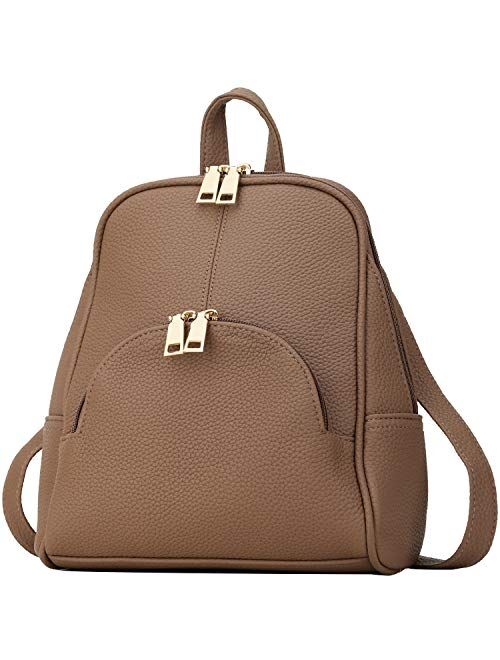 KKXIU Casual Mini Backpack Small Daypacks Purse Synthetic Leather for Girls and Women