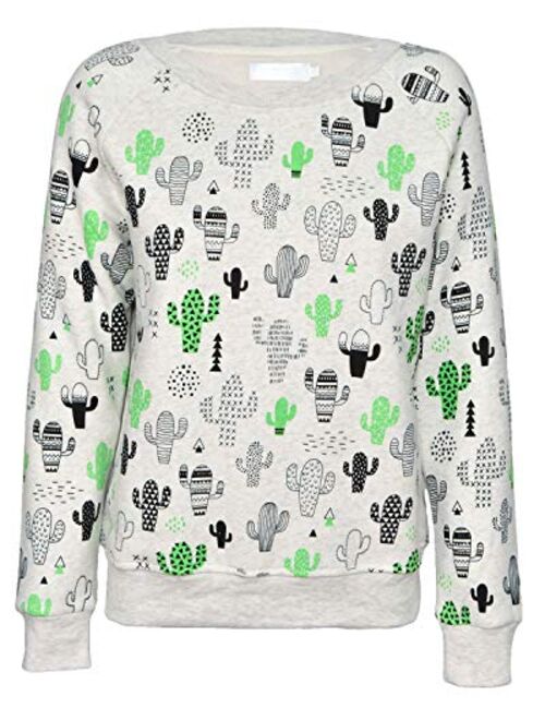 Sidecca Graphic Printed Pullover Sweater Sweatshirt Juniors and Plus Size