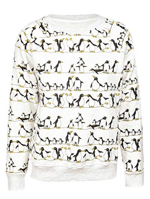 Sidecca Graphic Printed Pullover Sweater Sweatshirt Juniors and Plus Size