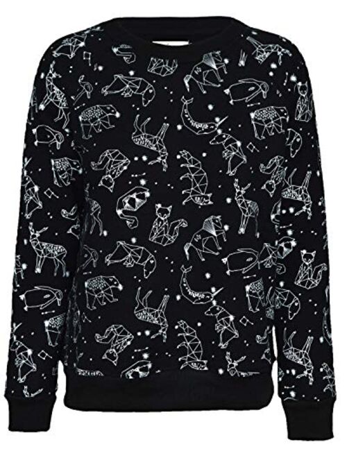 Sidecca Graphic Printed Pullover Sweater Sweatshirt Juniors and Plus Size