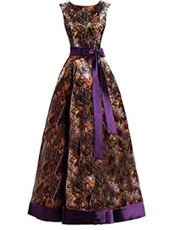 Chupeng Women's s Camouflage Satin Wedding Bridal Dress Prom Ball Gowns