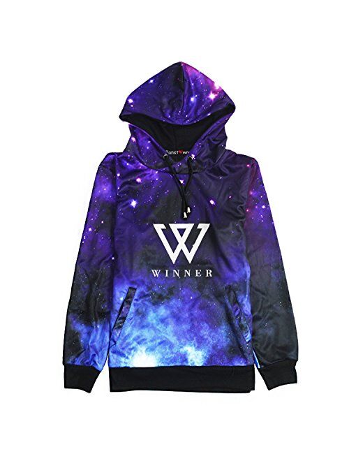 Fanstown Kpop Starry Sky Pullover Hoodie Hiphop Thicken Hoodie Sweatshirt with lomo Cards