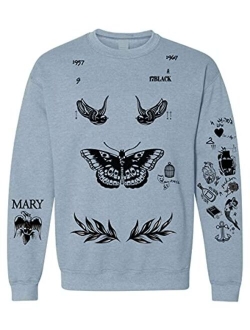 ALLNTRENDS Adult Sweatshirt Harry Tattoos 94 Cool Top Trendy