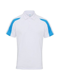 Awdis Just Cool Mens Short Sleeve Contrast Panel Polo Shirt